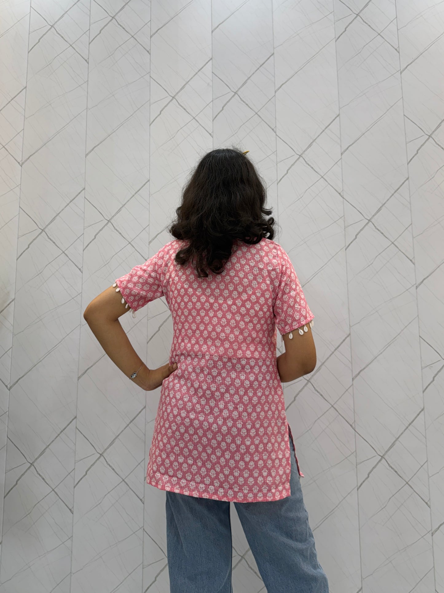 Pink Short Kurti