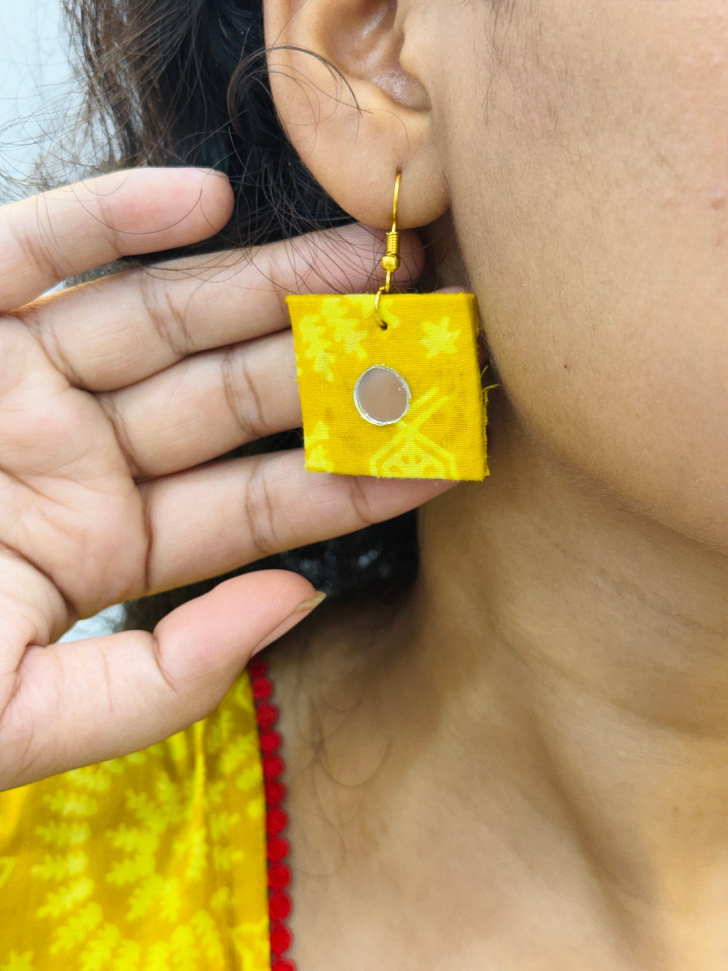 Bright Yellow Corset Short Kurti