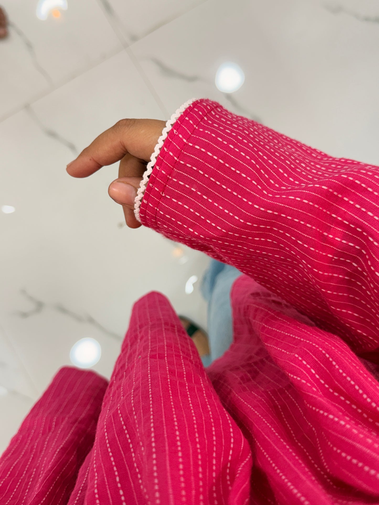 Bright Pink Peplum Top