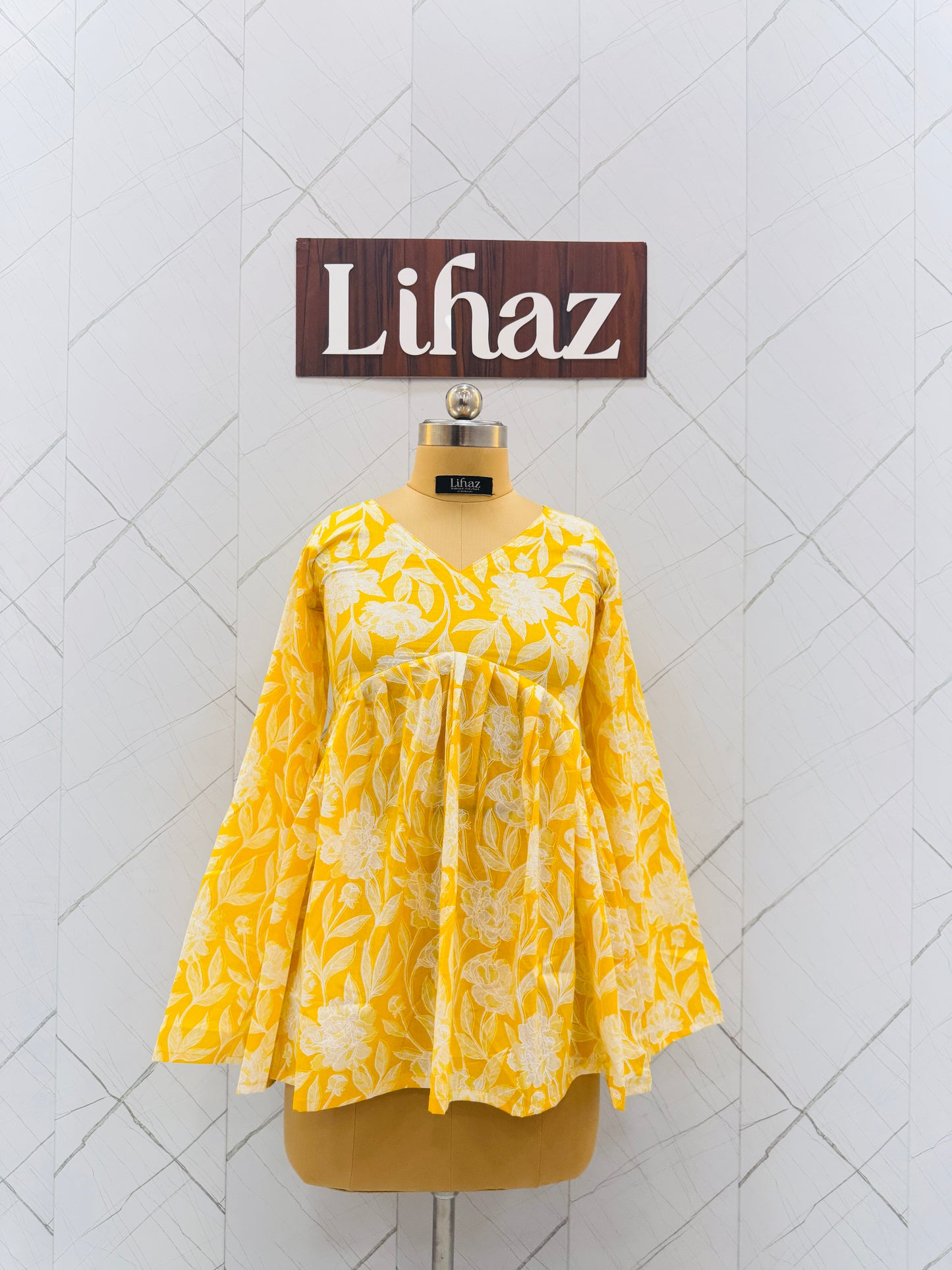 Lemon Yellow Peplum Top