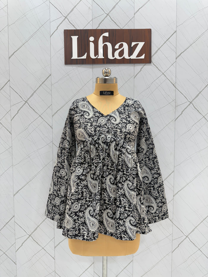 Black Peplum Top