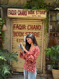 Maroon crochet kurti