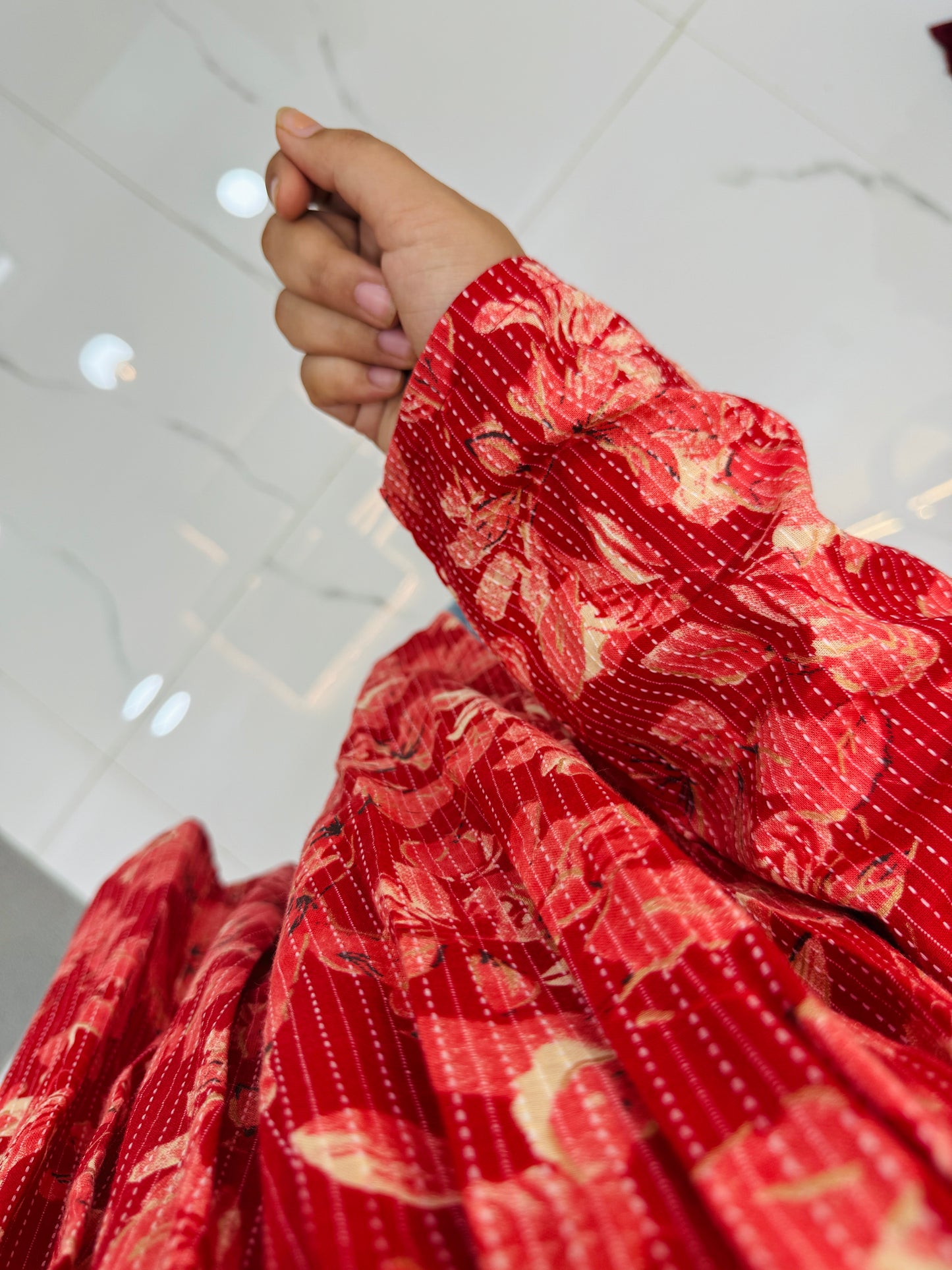 Tomato Red  Peplum Top