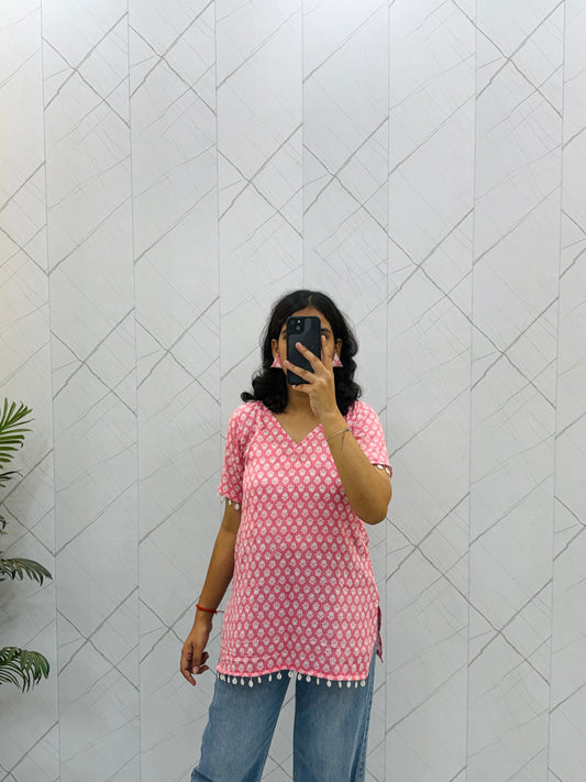 Pink Short Kurti