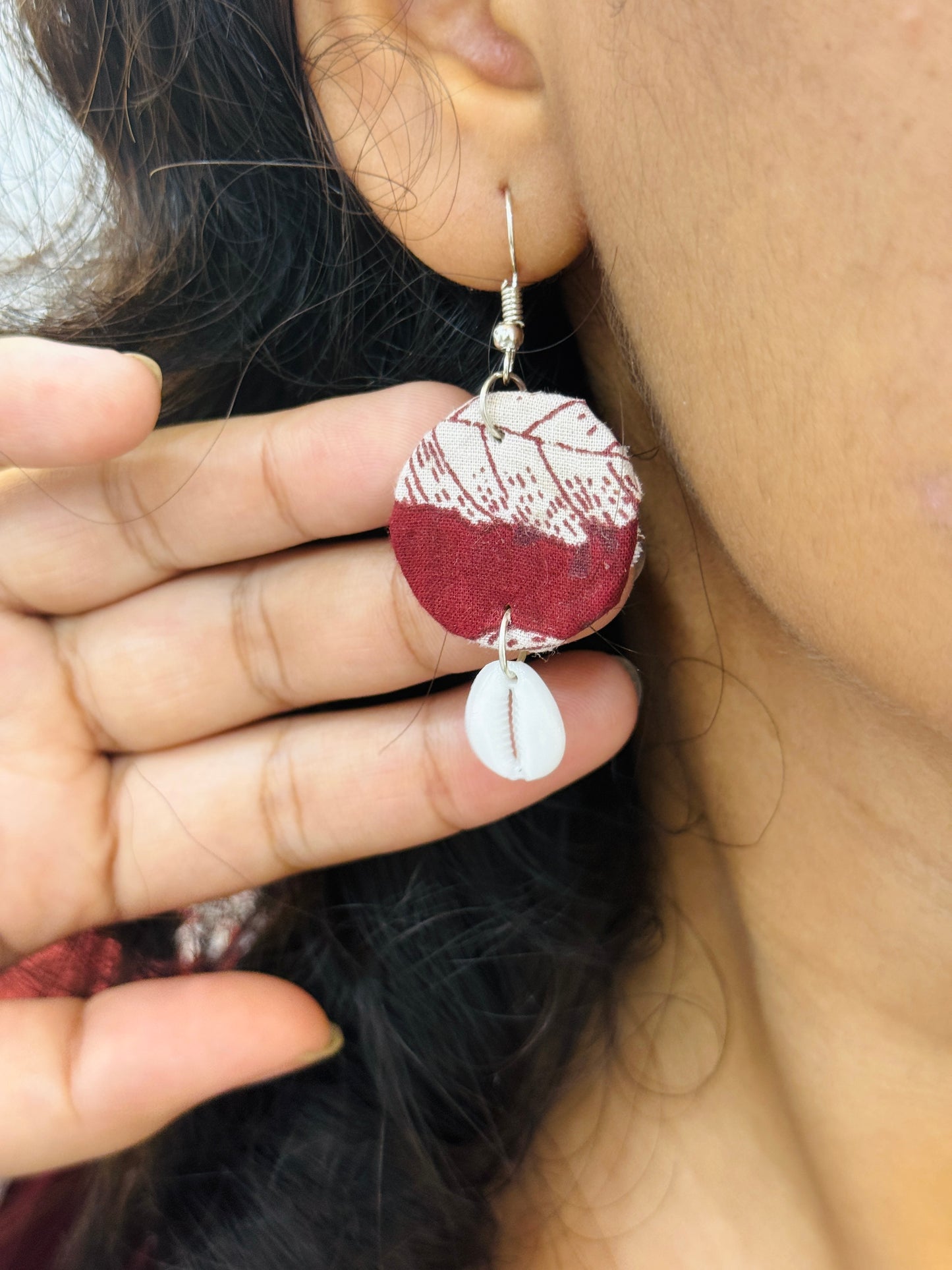 Maroon Printed Shrug Kurti