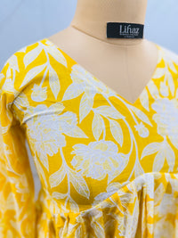 Lemon Yellow Peplum Top