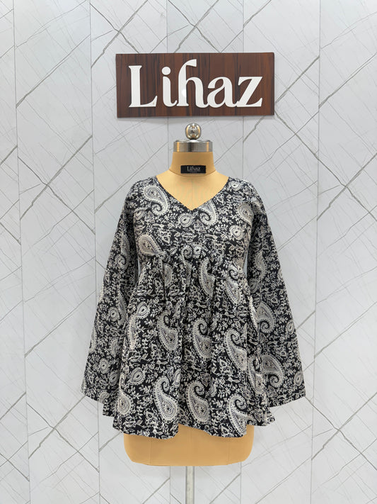 Black Peplum Top