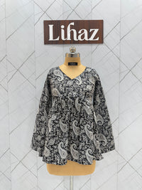 Black Peplum Top