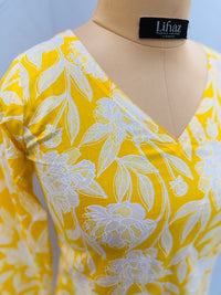 Lemon Yellow Straight Full Sleeve Kurti