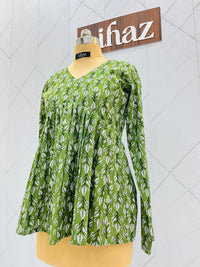 Green Peplum Top