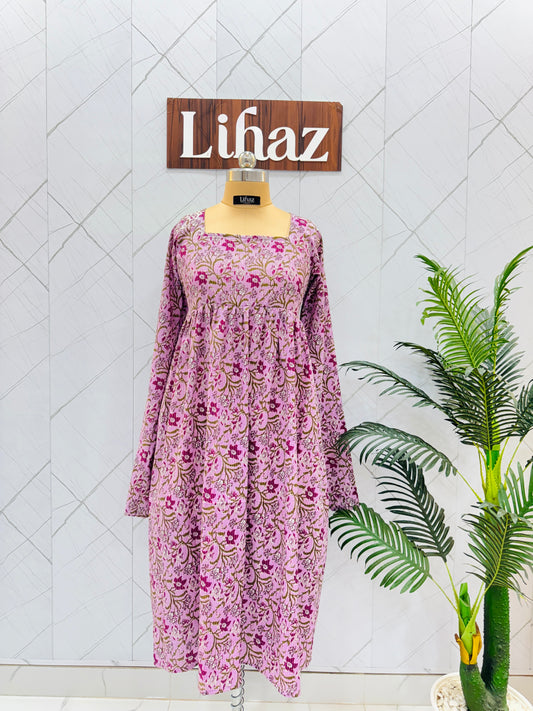 Lavender Long Length Kurti