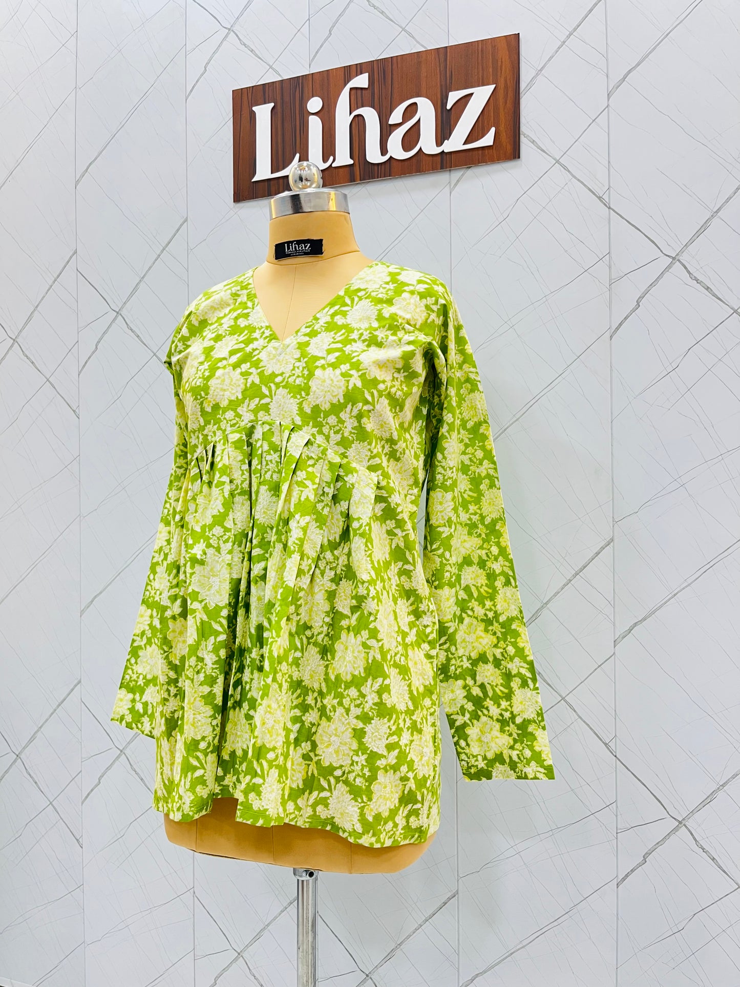 Light Green Peplum Top