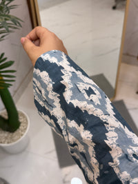 Grey Balloon  Sleeve Straight Kurti